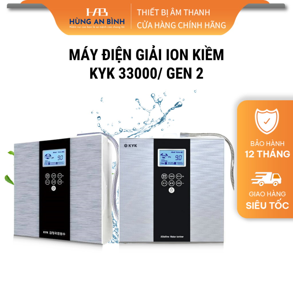 MÁY ĐIỆN GIẢI ION KIỀM KYK 33000/ GEN, 2 Điều Khiển Bằng Giọng Nói Xuất Xứ Hàn Quốc