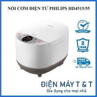 Nồi cơm điện tử Philips HD4515/55 dung tích 1,8L - Hàng phân phối chính hãng