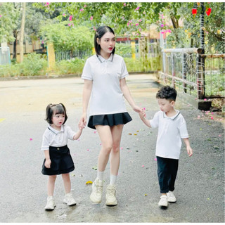 Aó polo cộc tay cổ bẻ CHIPXINHXK dành cho Bé Trai và Bé Gái