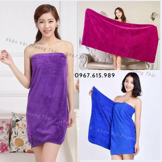 Khăn tắm spa, khăn body quấn quanh người siêu mềm, thấm hút tốt, kt 70.140cm
