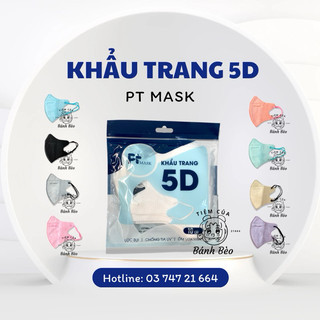 [Set 100 cái] Khẩu trang 5D Phương Tuyến cao cấp vải 4S dày dặn 3 lớp kháng khuẩn, khẩu trang 5D PT  | Tiệm Của Bánh Bèo
