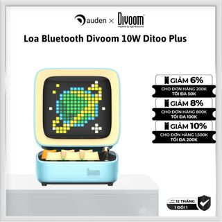 Loa thông minh Divoom Ditoo Plus 10W Hình dáng máy tính cổ, màn hình LED 256 Full RG