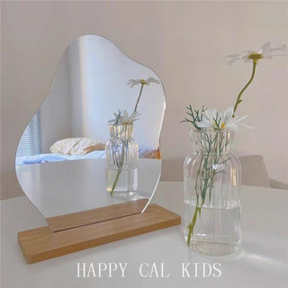 Gương để bàn trang điểm đế gỗ hình đám mây decor xinh xắn BG35
