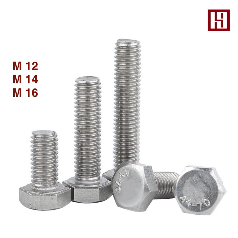 Bu-lông Inox 304, 12 Ly, 14 Ly, 16 Ly