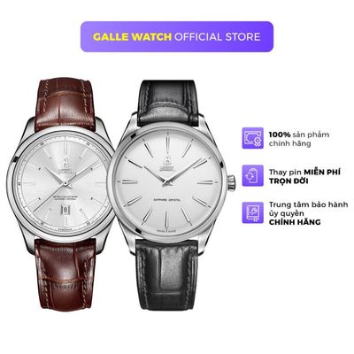 Đồng hồ nam Ernest Borel GS906 dây da đeo tay cao cấp, êm ái, chống nước 5ATM, kính Sapphire cứng cáp, sang trọng