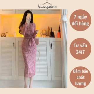 Đầm body thắt eo tôn dáng phong cách cổ điển