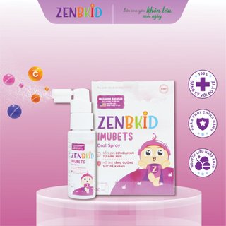 Zenbkid Imubest Bổ sung Beta glucan, Vitamin C dạng xịt tăng sức đề kháng cho trẻ