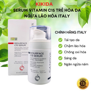 Serum VITAMIN C15  Trẻ Hóa Da CANOVA 30ml, Tái Tạo Da Chậm Lão Hóa Giảm Thâm Mờ Nám - KIKIDA