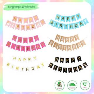 Dây chữ giấy happy birthday, dây chữ sinh nhật đuôi cá