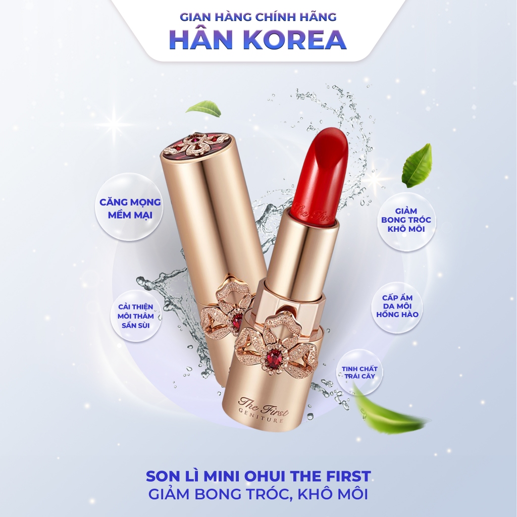 Son lì mini Ohui The First màu đỏ