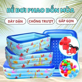 Bể Bơi Phao Chính Hãng, Siêu Bền, Siêu Dày Kích Thước Vừa, Cho Bé Thỏa Sức Bơi Lội