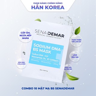 Combo 10 Mặt nạ B5 SenaDemar  Sodium DNA B5 Mask cấp ẩm dưỡng trắng phục hồi - HânKorea