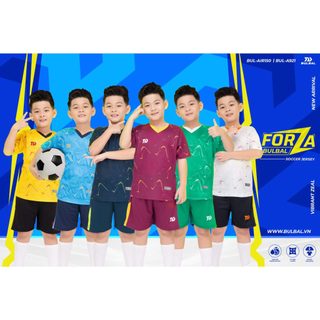 Bộ quần áo bóng đá cho bé không logo bulbal kid forza - viki sport