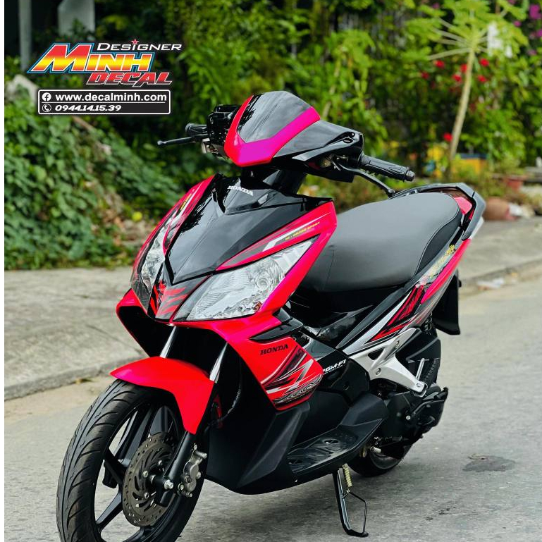 TEM XE AIRBLADE THÁI HỒNG ĐEN - TEM RỜI AIRBLADE CHUẨN KHUNG XE CAO CẤP