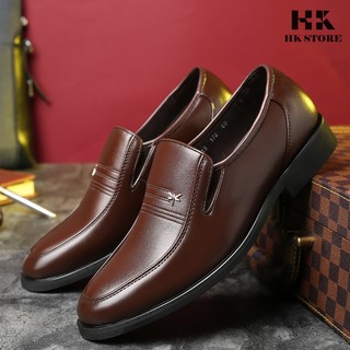 Giày nam trung niên ❤️ HK.STORE ❤️ da bò xịn thích hợp cho người trung tuổi, giày da mềm đế kếp siêu bền và chắc chân.