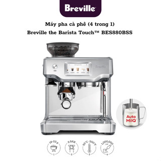 Máy pha cà phê hiệu Breville BES880 the Barista Touch - Đánh sữa tự động - Đa nhiệm xay nén pha