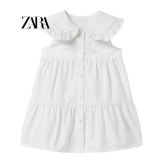 Váy ZR trắng cổ hoa