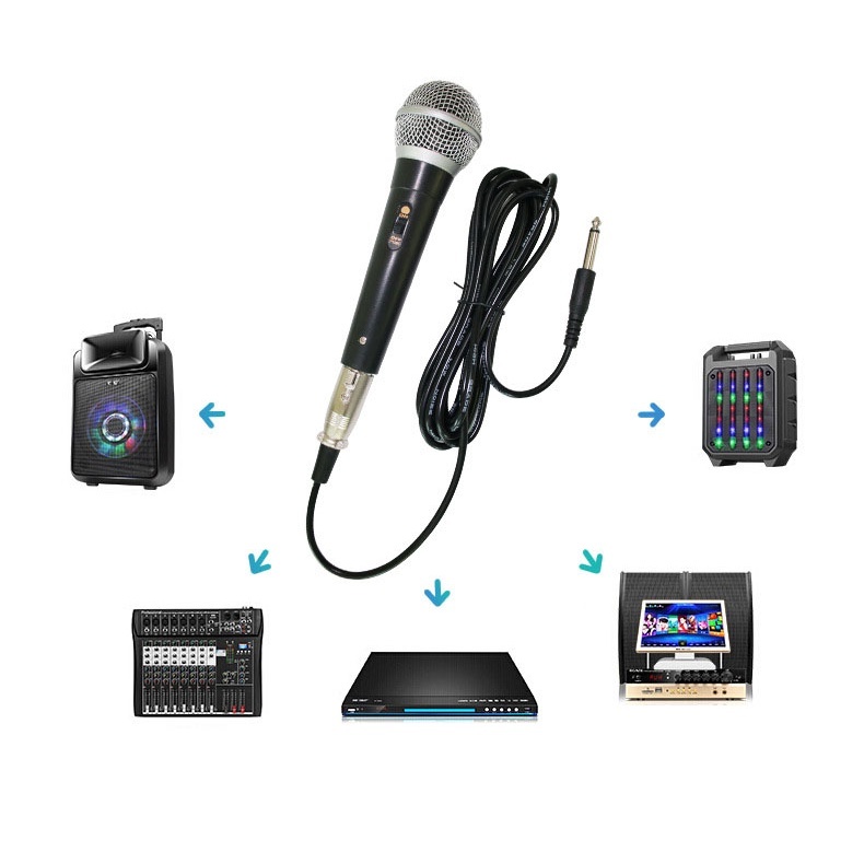 MIC KARAOKE MQ-104 và Mic Dây Airang Mi-3.6