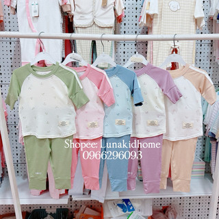 Bộ dài tay lỡ Hrnee vải modal mềm mịn (6-9M đến 3-4Y)