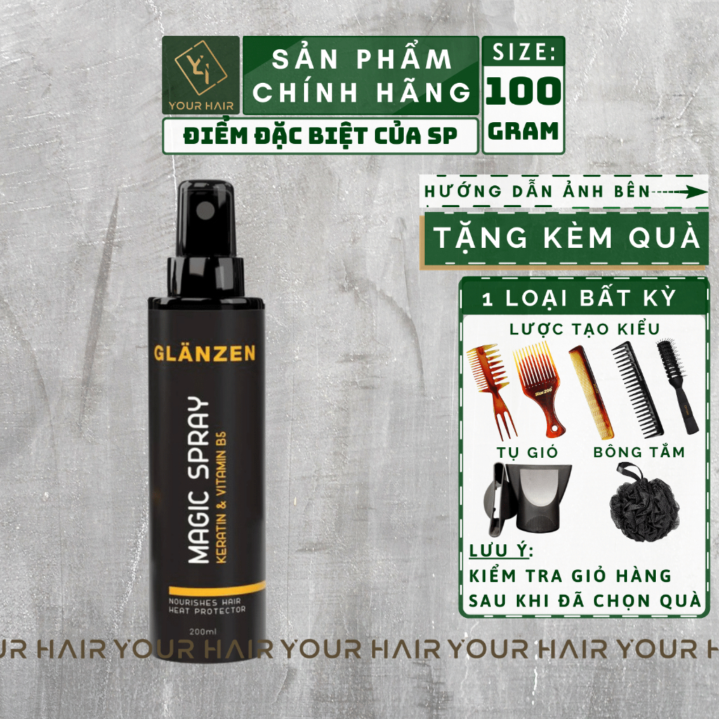 Xịt dưỡng tóc GLANZEN MAGIC SPRAY - 200ml