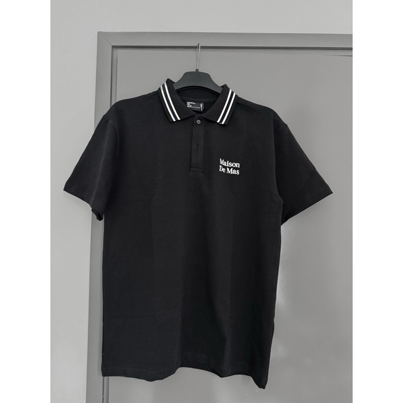 Áo STRIPES COLLAR POLO / Black