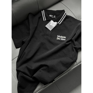 Áo STRIPES COLLAR POLO / Black