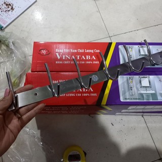 Mắc treo quần áo 7 móc dài 49cm inox không rỉ