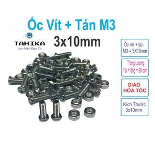 Ốc vít tán m3 3ly dài 1cm - linh kiện điện tử tahika
