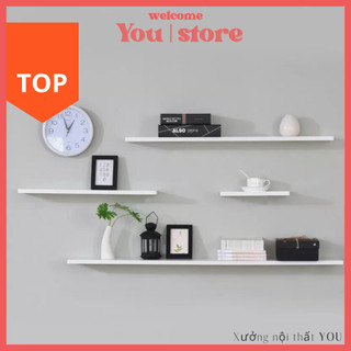 Kệ treo tường, kệ gỗ trang trí decor phòng khách, kệ treo tường thanh ngang xưởng nội thất you