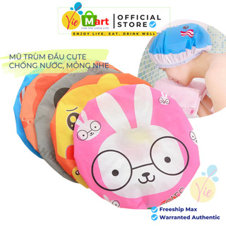 Mũ trùm đầu khi tắm – Mũ trùm tóc khi tắm, ủ dưỡng nilon cute