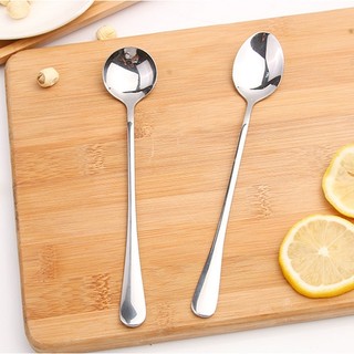 Muỗng Inox Cà Phê Cán Dài 2320 . Thìa pha sinh tố inox 304 cán dài sáng đẹp. Muỗng cà phê inox cán trơn dày sáng