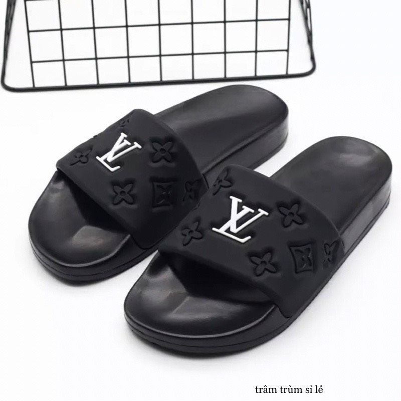 Dép lê quai ngang LV in nổi cao cấp đế PU êm chân cực hot năm 2024 đủ size 36-44