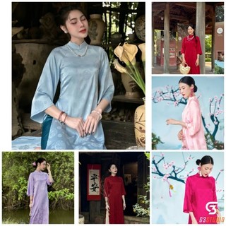 😍 Áo dài cao cấp hàng thiết kế 4 tà đẹp sang chảnh kèm ảnh thật 100% áo dài ogana