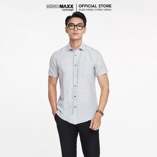N&M Áo Sơ Mi Nam Linen tay ngắn trơn slim fit 1906086