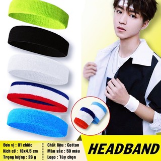 Băng Đô Thể Thao Headband Thấm Chặn Mồ Hôi Băng Trán Nam Nữ Tập Gym Bóng Chuyền Bóng Rổ Tennis Cầu lông Chạy Bộ Bóng Đá