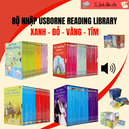 Sách Usborne xanh-đỏ-vàng-tím kèm mp3