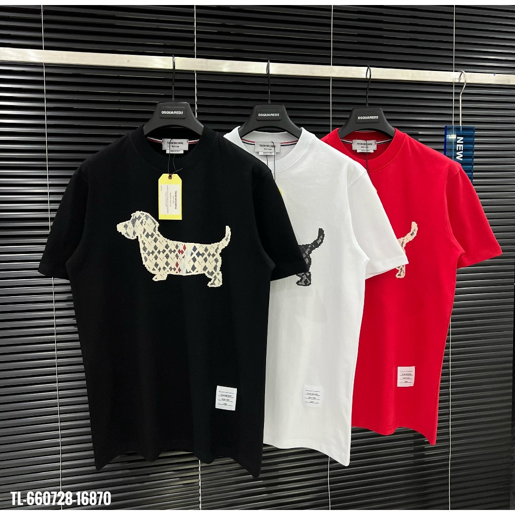 🔥Hot🔥Áo thun Thom Browne in hình chó thiết kế hot trend Nam nữ New 2024