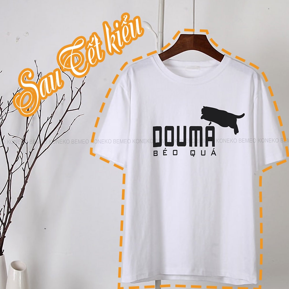 Áo thun Unisex  DOUMA mèo béo, độc lạ
