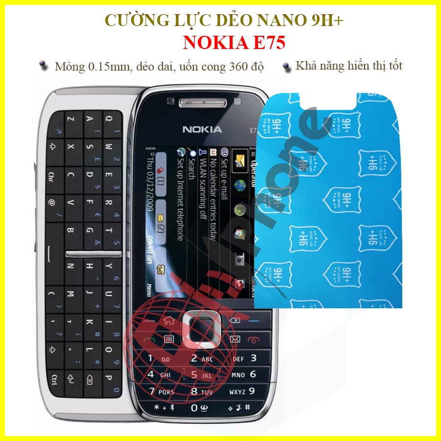 Dán cường lực dẻo nano trong hoặc nhám cho Nokia E75