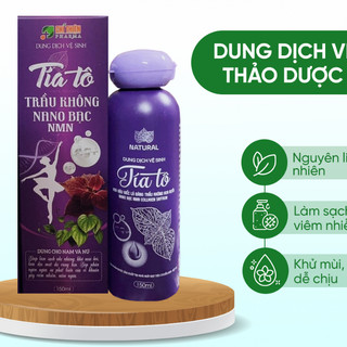 Dung dịch vệ sinh tía tô trầu không nano bạc 150ml chính hãng|dung dịch vệ sinh tía tô nano bạc trầu không thảo dược