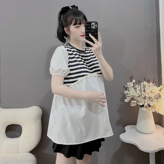 Áo bầu xinh, áo bầu đẹp thời trang form babydoll rộng chất lụa Hàn mềm nhẹ