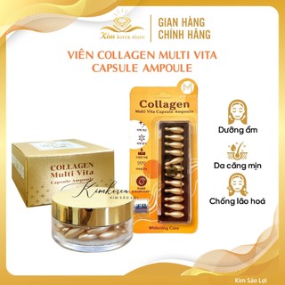 Viên collagen tươi Multi vita capsule ampoule cấp ẩm, chống lão hóa, căng bóng da, phục hồi và nâng cơ da