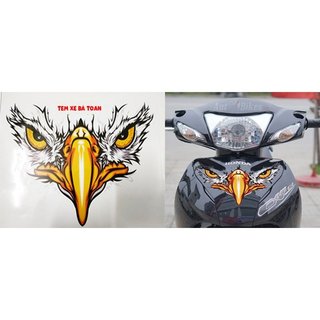 Tem decal trang trí xe máy 13.5x20cm - tem dán trang trí mào xe đầu xe