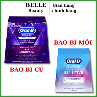 Miếng dán trắng răng oralb úc, oral b 3D white whitestrips / Belle Beauty