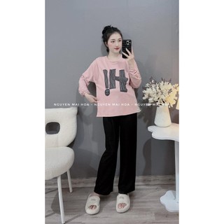 Đồ bộ bầu, đồ bộ sau sinh có mở bé bú chất mềm mịn