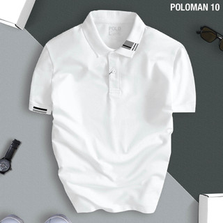 Áo thun polo nam cổ bẻ poloman vải cá sấu cvc cao cấp co giãn chuẩn form thanh lịch