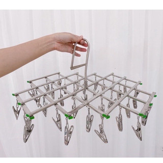Móc inox - móc phơi đồ inox 35 kẹp