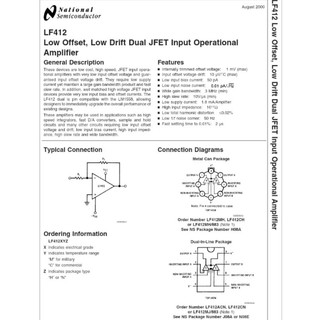 LF412CN, LF412 OpAmp đôi Jfet input tháo máy