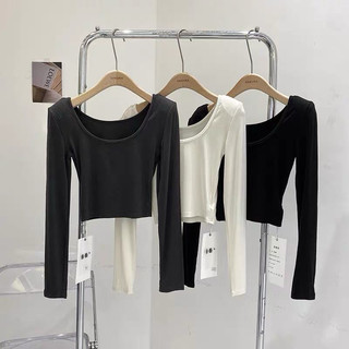 Áo thun ngắn cổ tròn ôm body