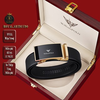 Thắt lưng nam , dây nịt nam da bò WilliamPOLO Full hộp đựng cao cấp - ART91